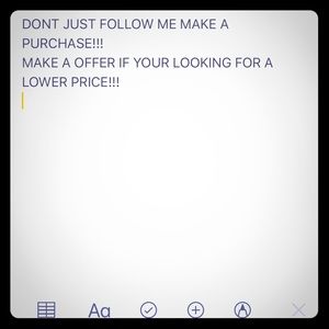 MAKE A PURCHASE INSTEAD OF FOLLOWING ME